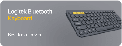 Logitek Bluetooth Keyboard — best for all devices.