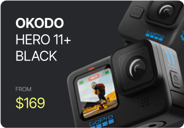 Okodo Hero 11+ Black action camera from $169.